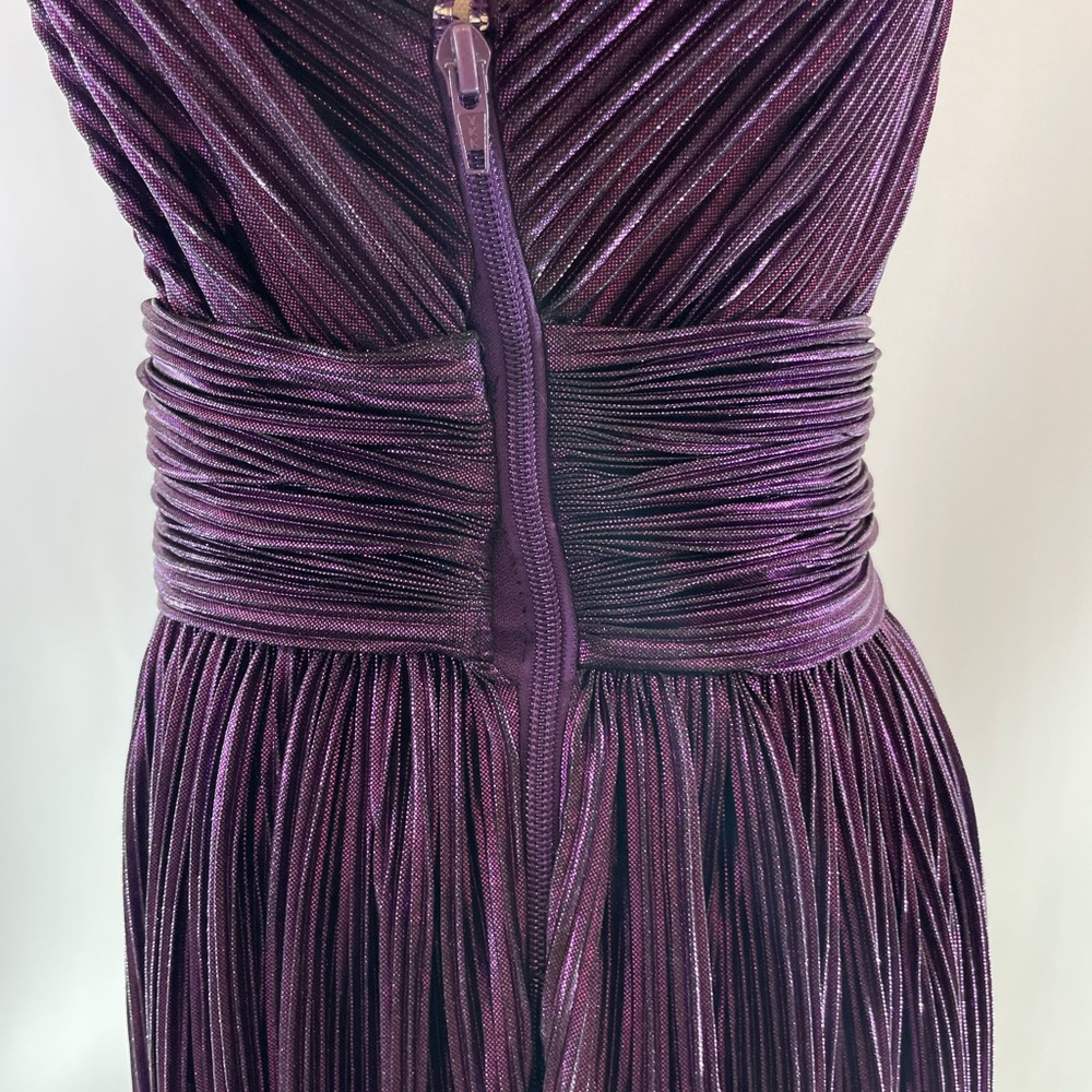 Bronx and Banco Purple One-Shoulder Pleated Maxi Dress - Picture 8 of 15